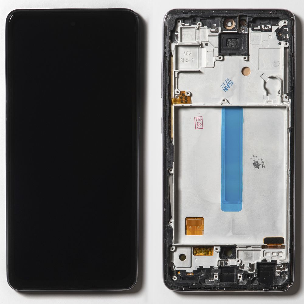 Дисплей + сенсор для Samsung A525F (A52)/A526B (A52S) Черный OLED (Рамка) Полноразмерный