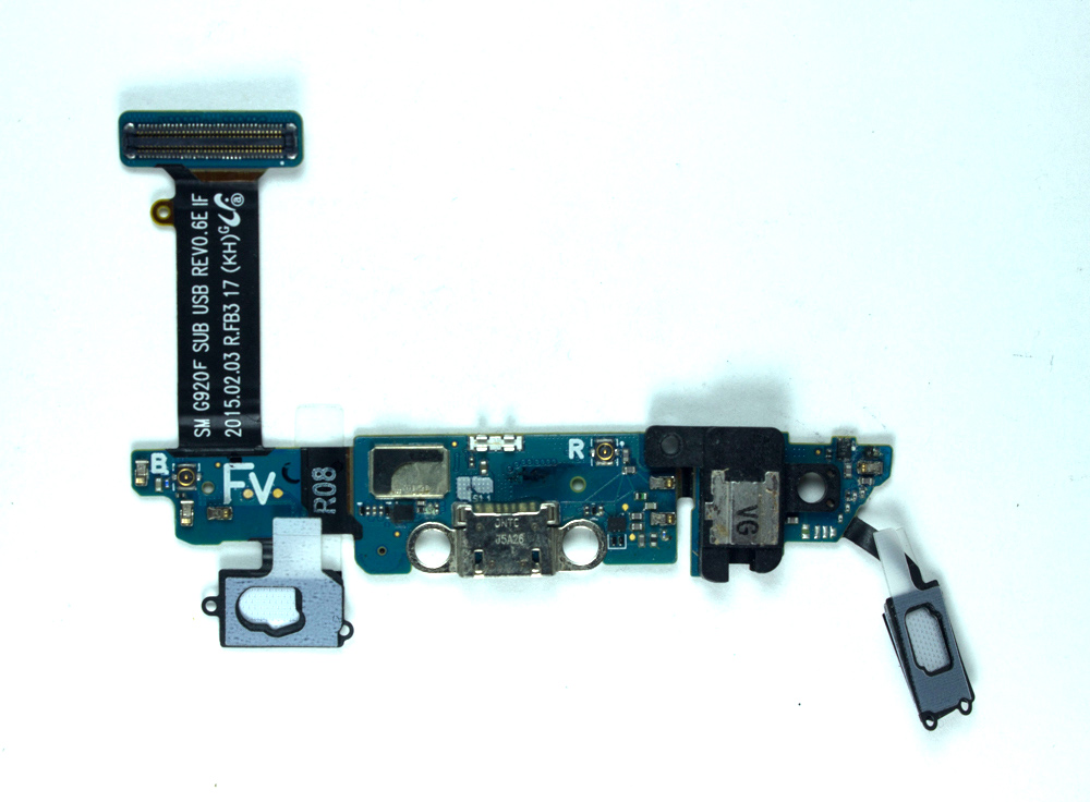 Шлейф для Samsung G920F (S6) с разъемом зарядки и гарнитуры