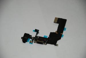 Шлейф для iPhone 5C с разъемом зарядки / гнездо гарнитуры / нижний микрофон Черный