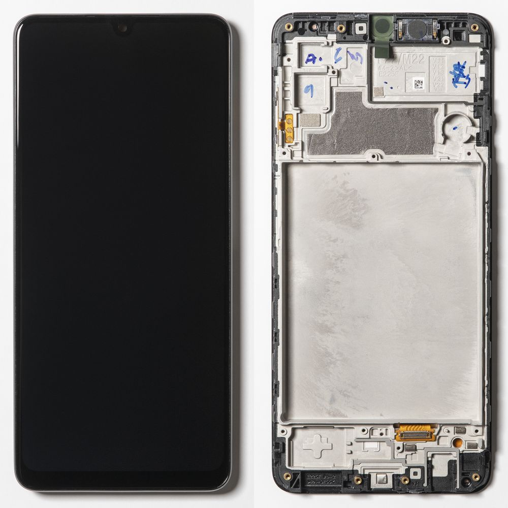 Дисплей + сенсор для Samsung M225F (M22) Черный Сервисный Оригинал 100% (рамка) 