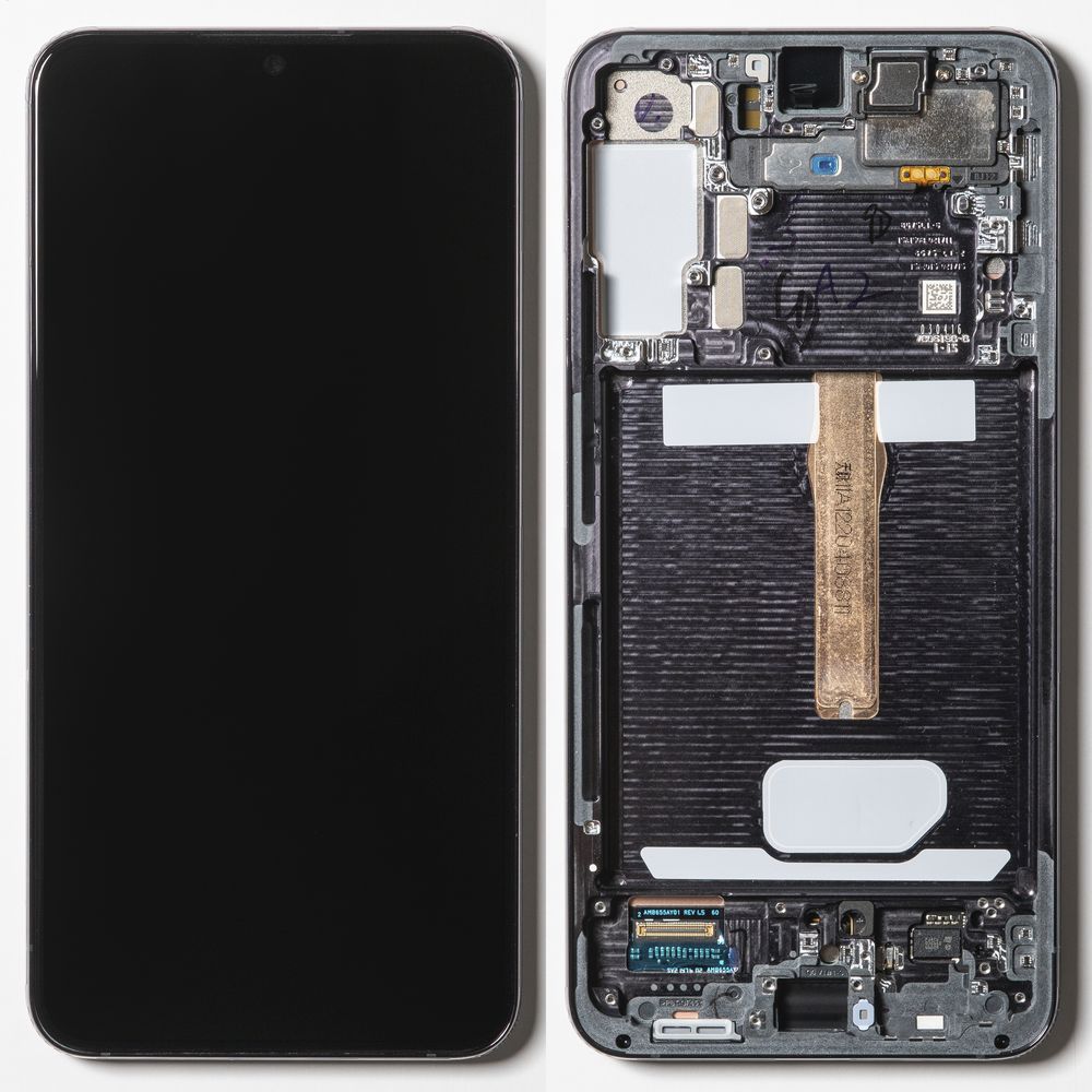Дисплей + сенсор для Samsung S906 (S22 Plus) Черный Сервисный Оригинал 100% (рамка)
