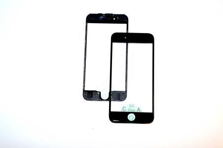 Стекло для переклейки iPhone 6S + рамка+ OCA Черное