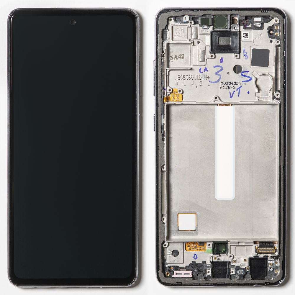 Дисплей + сенсор для Samsung A525F (A52)/A526B (A52S) Черный Сервисный Оригинал 100% (рамка) 