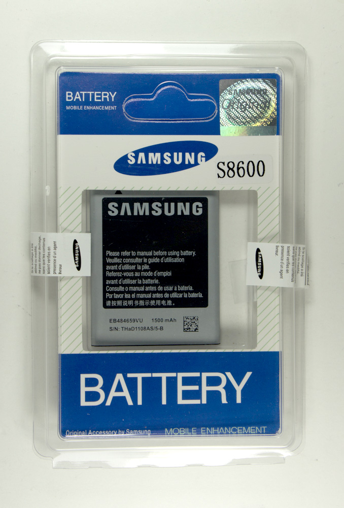 Аккумулятор для Samsung i8150/i8350/S5690/S5820/S8600 EB484659VU 1500 mAh