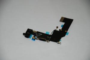Шлейф для iPhone 5S разъем зарядка / гнездо гарнитуры / нижний микрофон Черный