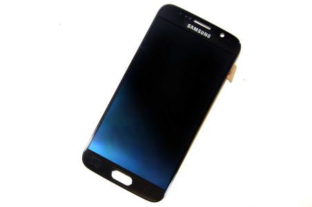 Дисплей + сенсор для Samsung S908 (S22 Ultra) Черный Сервисный Оригинал 100% (рамка)